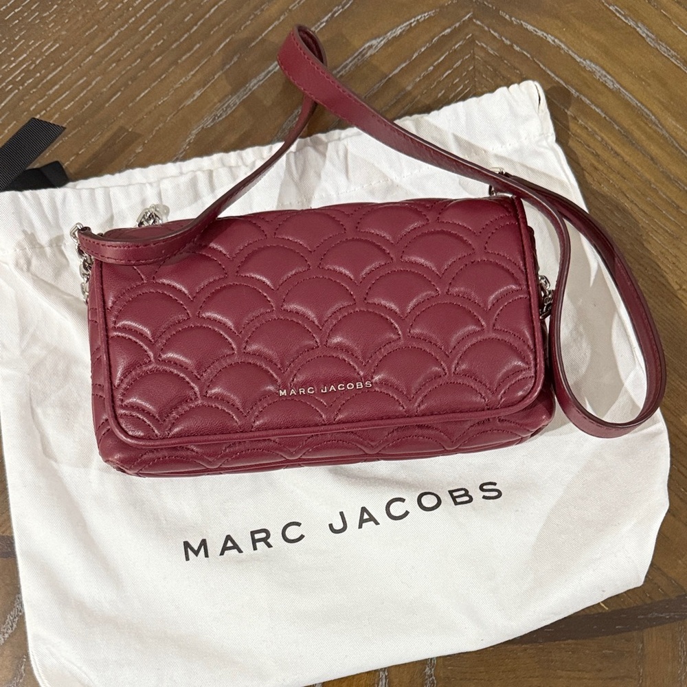 Marc Jacobs Burgundy Quilted Crossbody Bag